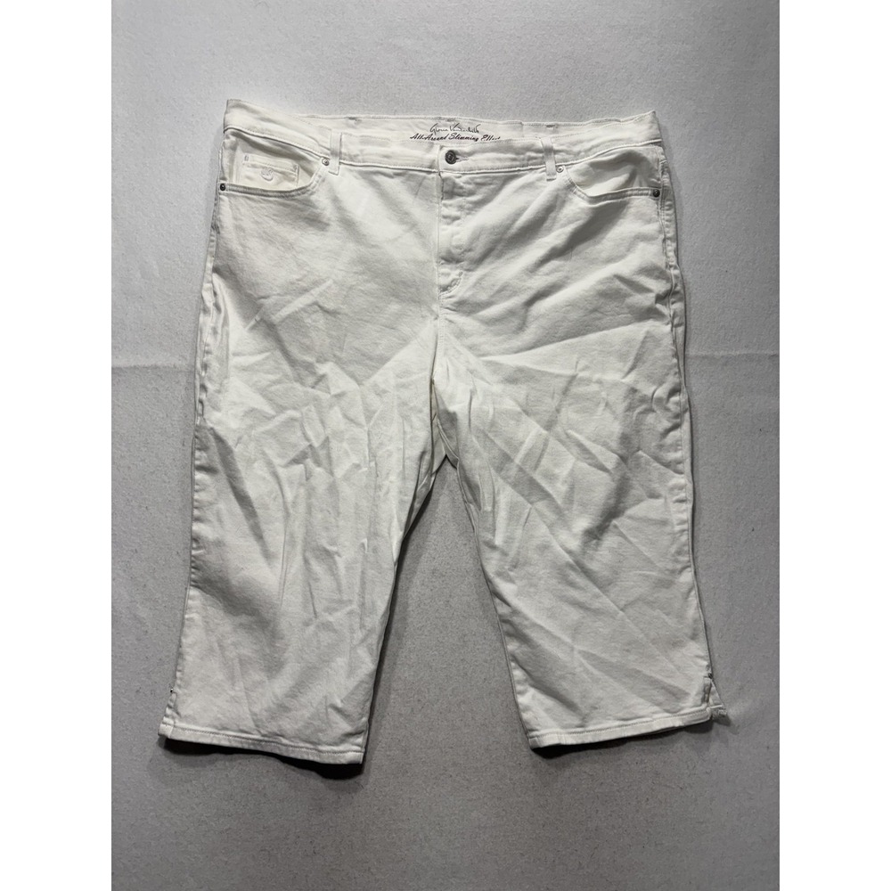 Gloria Vanderbilt Capri Pants Womens 24W White Amanda Denim Slimming Stretch